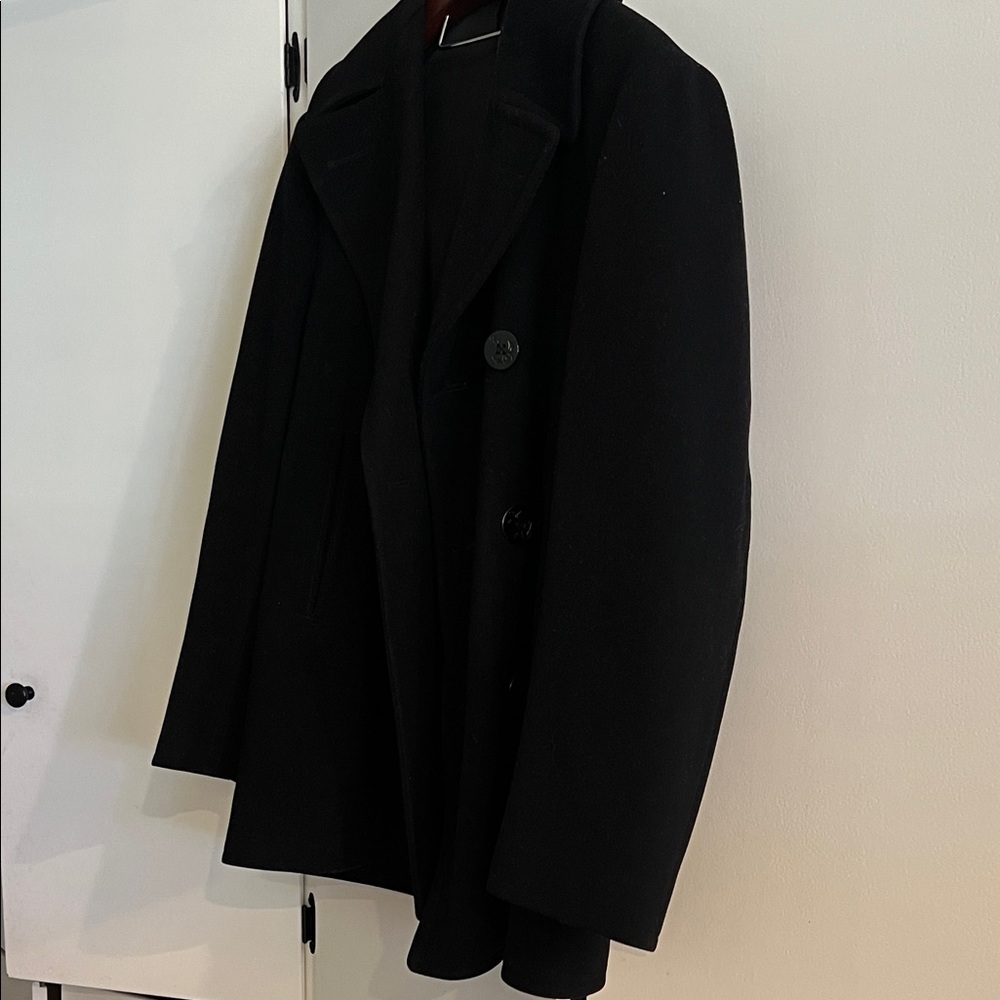 1955 Vintage Classic Black Peacoat